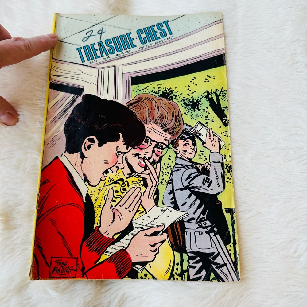 🛍️🛍️ TREASURE CHEST COMIC BOOK MAY 15, 1969 VOL. 24 NO. 18 ♨️ FAIR COND - Picture 7 of 7